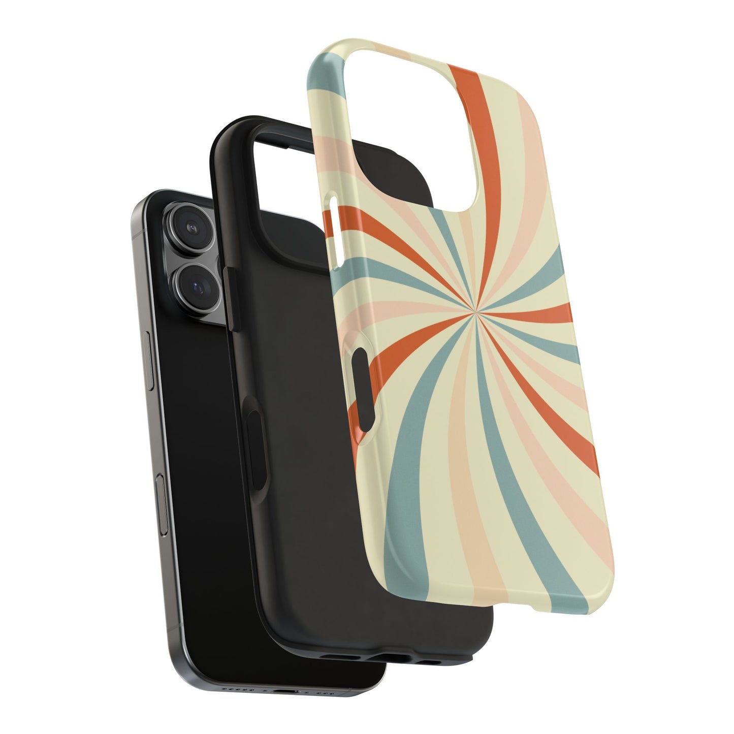 Retro Swirl iPhone Case – Durable, Vintage-Inspired Design with Dual-Layer Protection