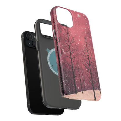 Pink Winter Twilight Forest - MagSafe iPhone Series Case