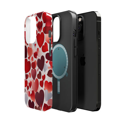 MagSafe Case: Romantic Red Heart Gradient Case