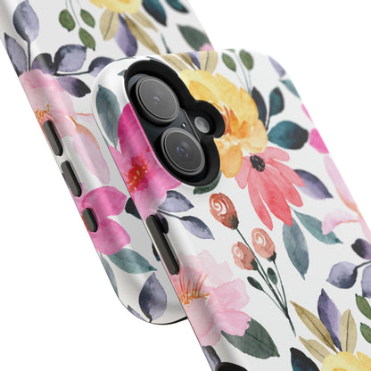 Blossoming Beauty – MagSafe Case with Pastel Floral Watercolor Design