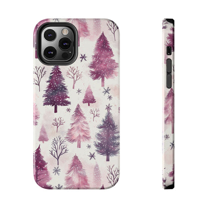 Winter Wonderland Purple Christmas Trees – iPhone Series Case