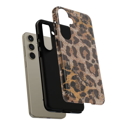 Vintage Distressed Leopard Print - Samsung Galaxy Series Case