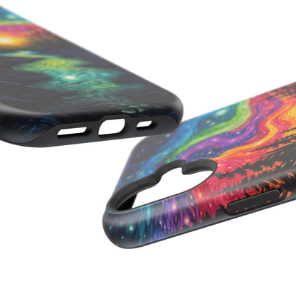 Celestial Nightscape MagSafe iPhone Case – Vibrant River and Starry Sky Design