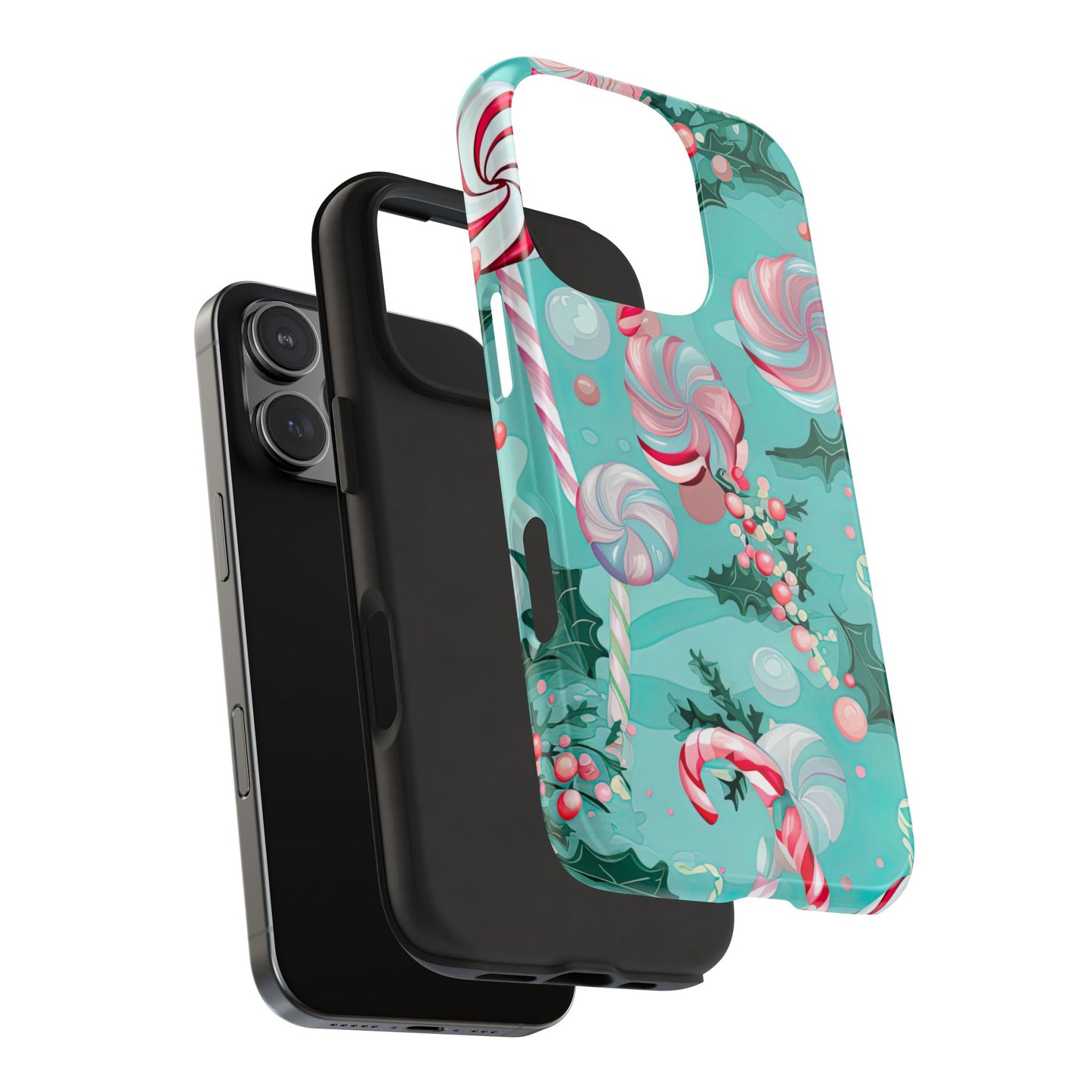 Candy Cane & Peppermint Holiday Delight – iPhone Series Case