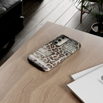 Rustic Leopard Wood Print - iPhone Series Case