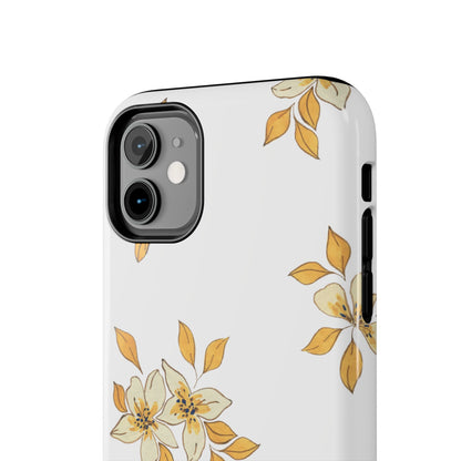 Delicate Yellow Blossom iPhone Case – Minimalist Floral Design with Matte Finish