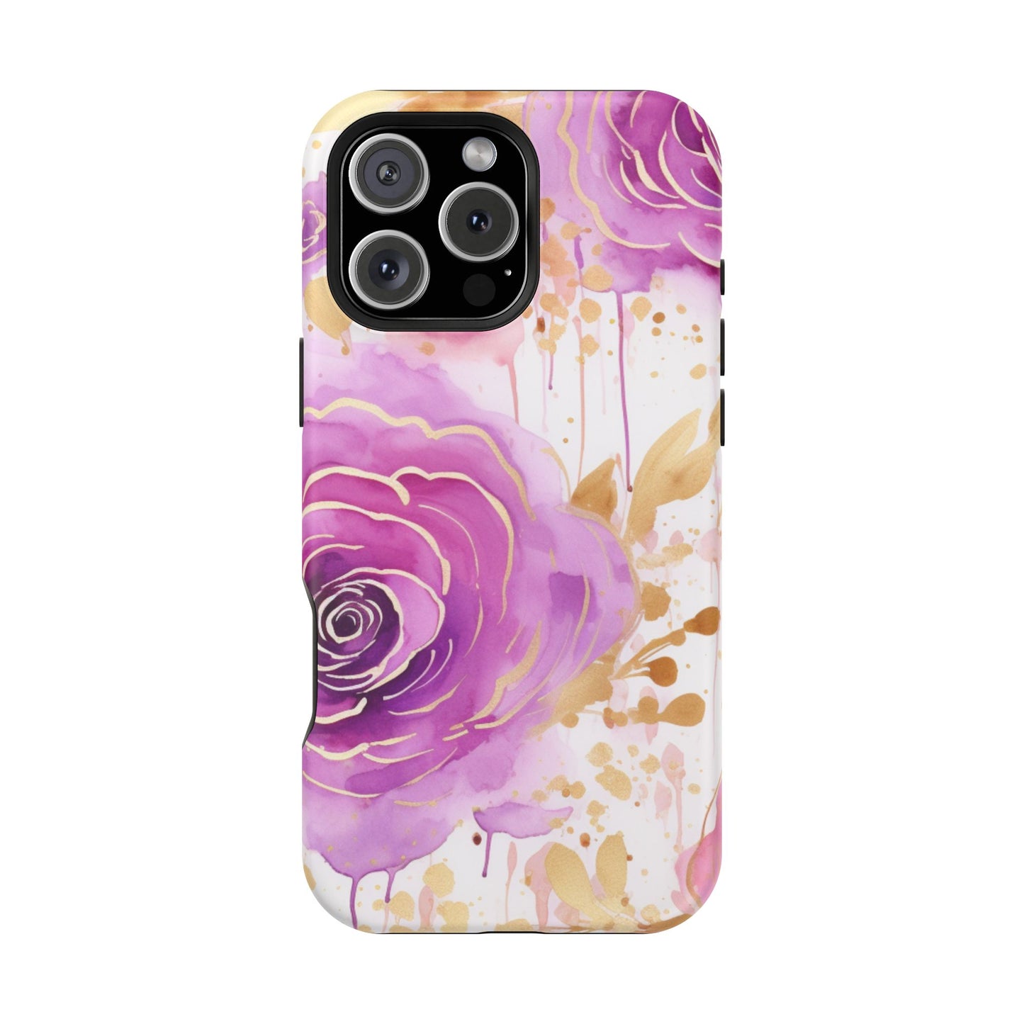 Radiant Purple & Gold Floral - MagSafe iPhone Series Case