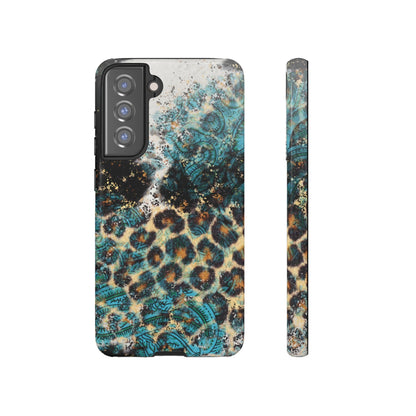 Turquoise Paisley Cowhide Leopard - Samsung Galaxy Series Case