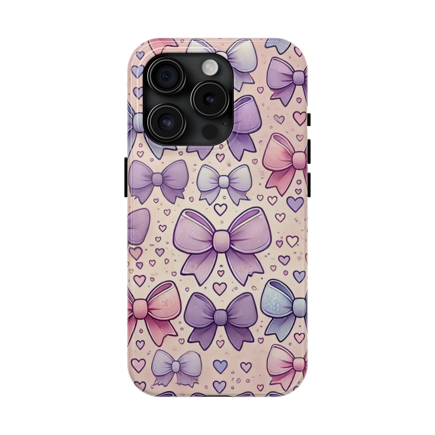 Pastel Bow iPhone Case - Cute Girly Pattern Protective Cover