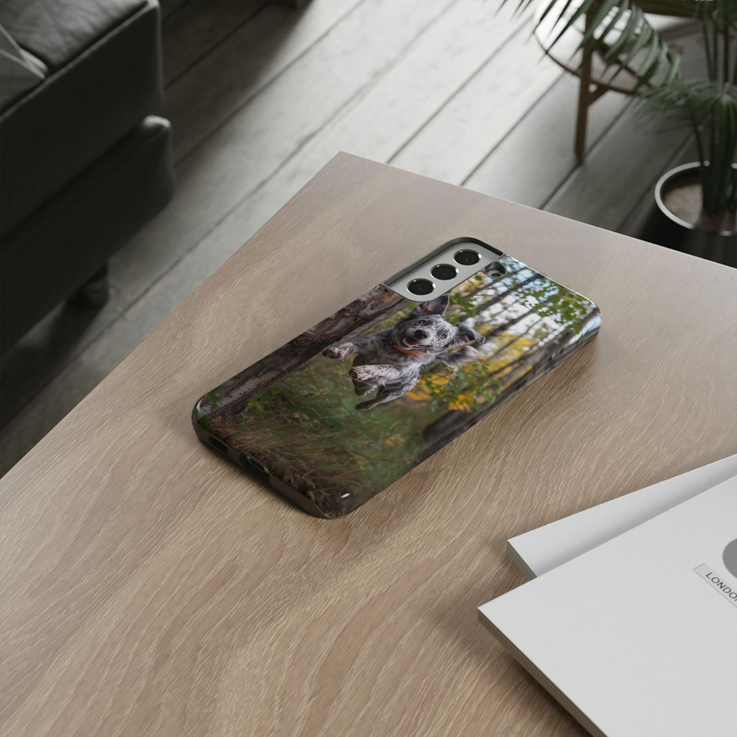 Happy Forest Dog iPhone Case – Nature-Inspired Protective Cover