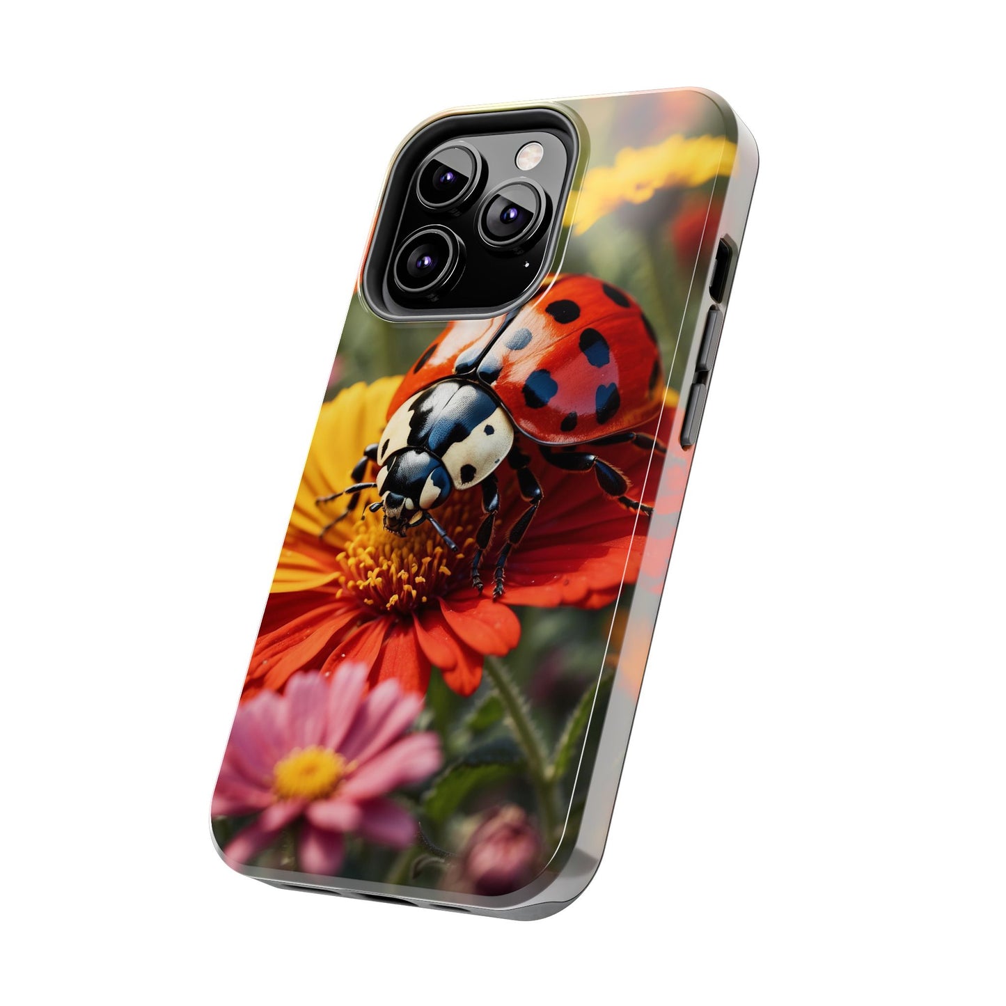 Ladybug on Orange Daisy - iPhone Series Case