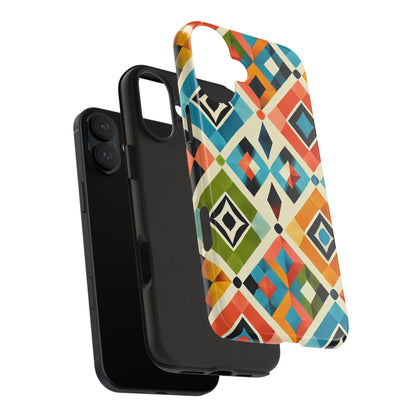 Harlequin Geometric iPhone Case - Vibrant Abstract Protective Cover