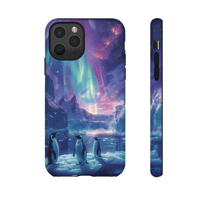 Penguin Parade Northern Lights iPhone Case