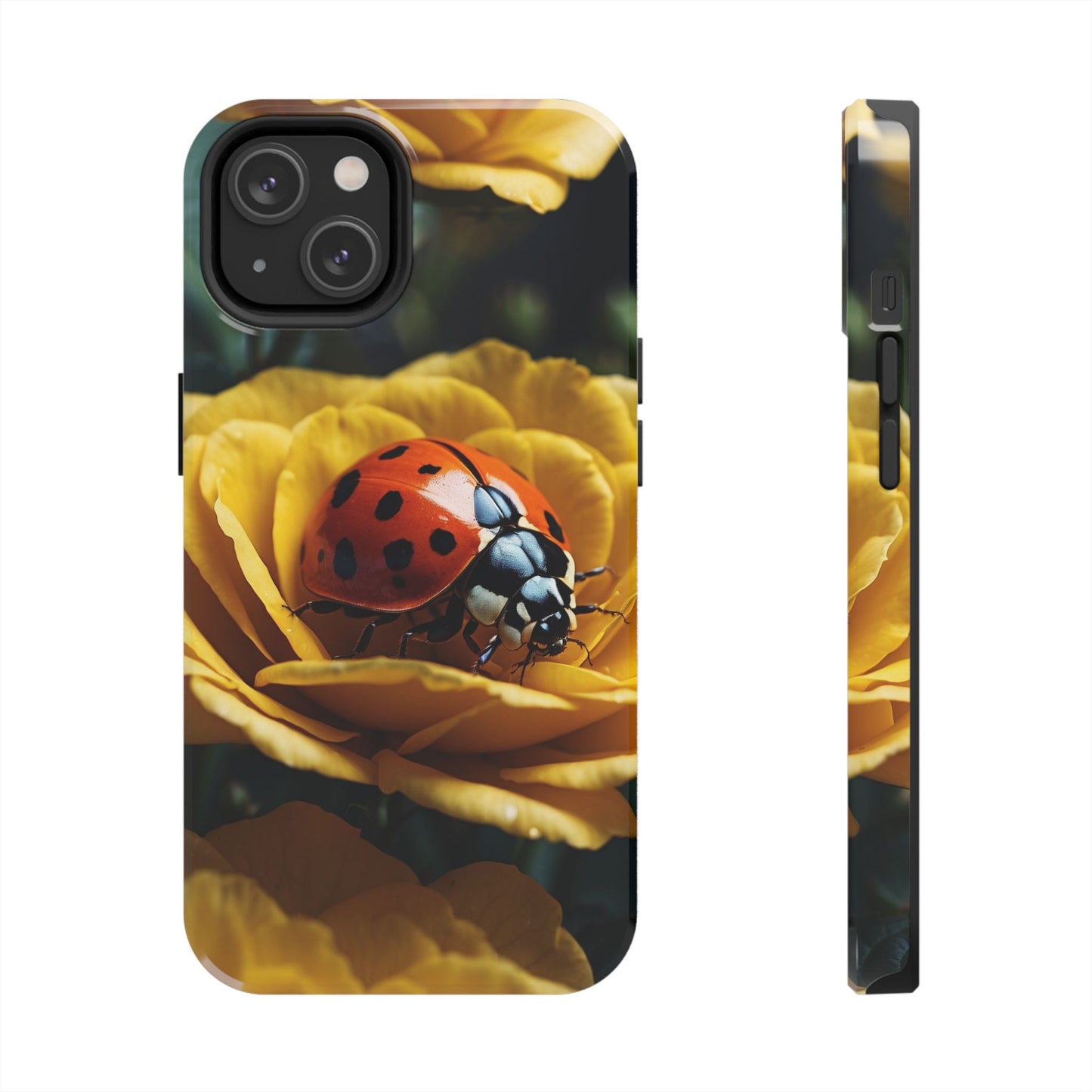 iPhone Case: Ladybug on Yellow Petals