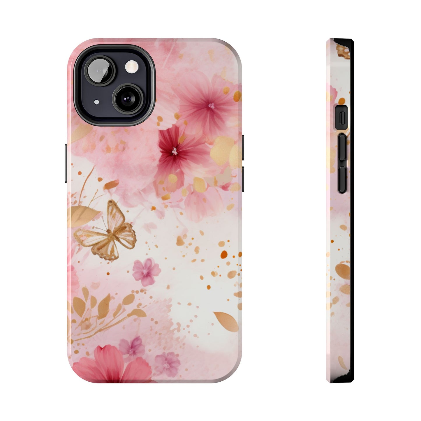 Blush Pink Floral Butterfly - iPhone Case