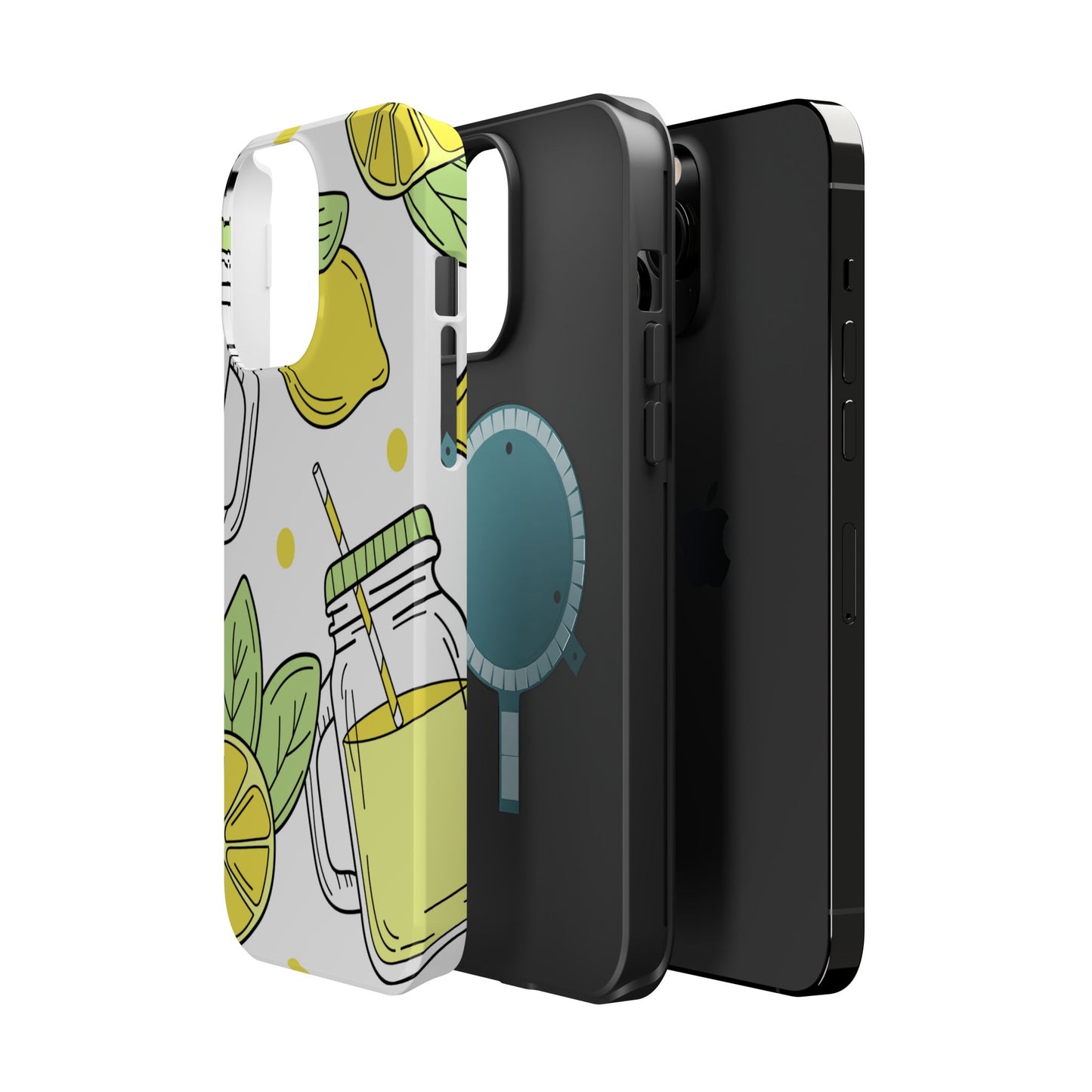 Lemonade Love Tough MagSafe iPhone Case – Fun Lemon Mason Jar Design, Dual-Layer Protection