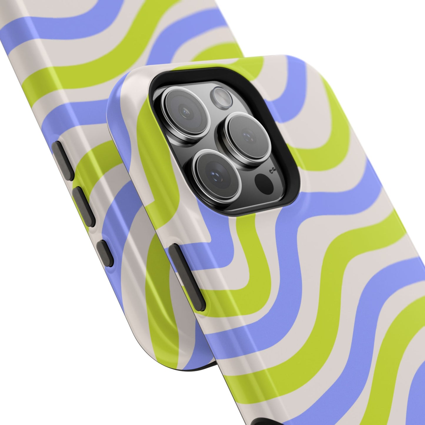 Neon Wave MagSafe iPhone Case – Bold Dual-Layer Protection with 70s-Inspired Vibe