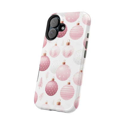 MagSafe iPhone Case: Merry in Pink – Christmas Balls