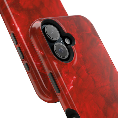 Bold Red Marble MagSafe iPhone Case – Luxe Design Meets Magnetic Precision