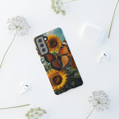 Vibrant Butterfly & Sunflower – Samsung Galaxy Case