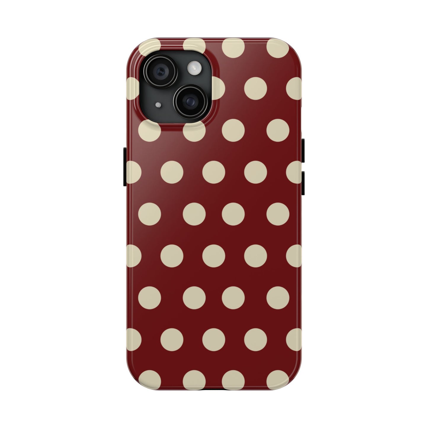 Classic Red & Cream Polka Dots - iPhone Case