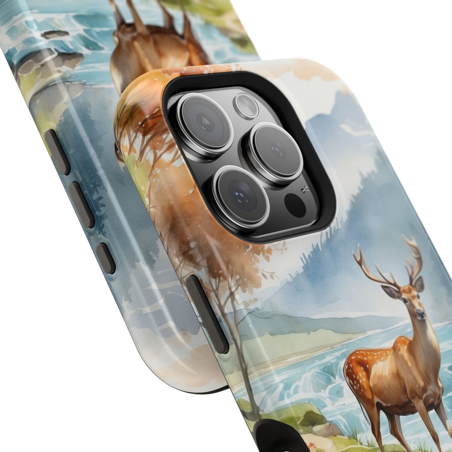 MagSafe-Compatible iPhone Case – Serene Valley Stag