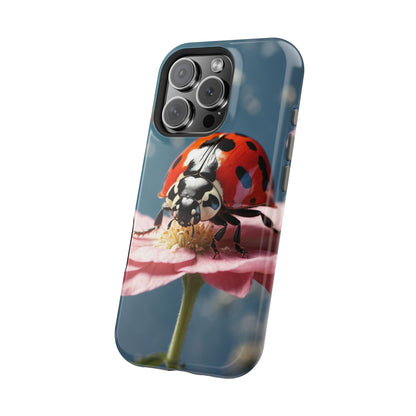 MagSafe iPhone Case: Floral Ladybug Delight