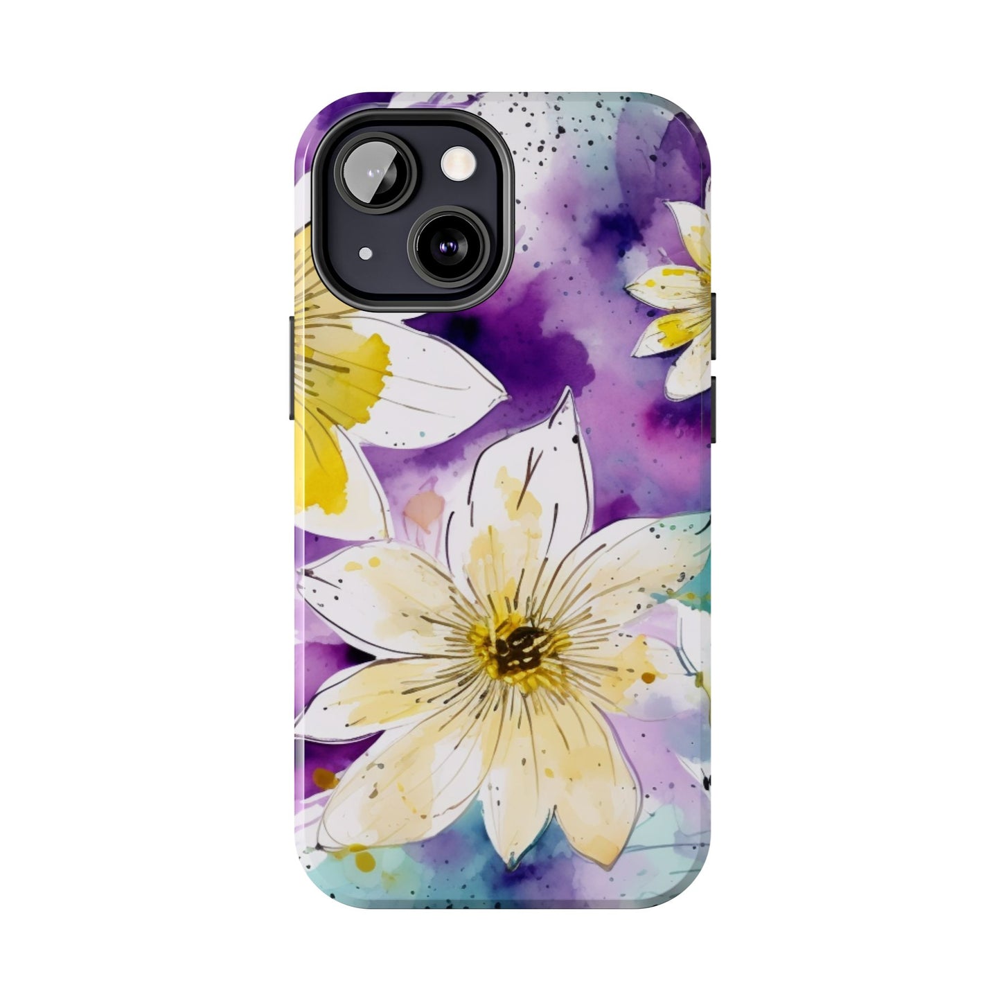 Abstract Floral Watercolor Splash - iPhone Series Case