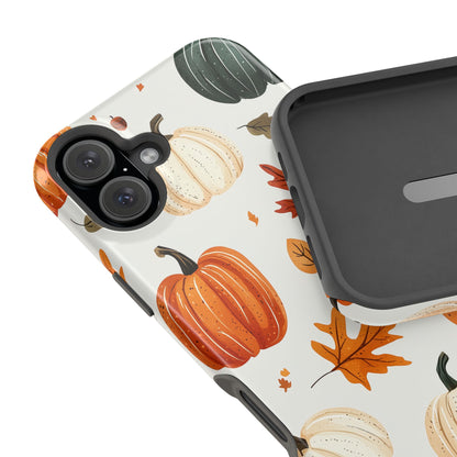 Autumn Pumpkin MagSafe iPhone Case – Fall Leaves and Harvest Design