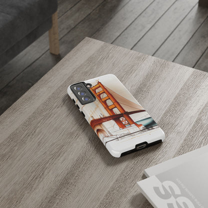 Golden Gate Bridge Samsung Galaxy Case - Architectural Sketch Design