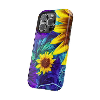 Purple & Gold Sunflower Dream - MagSafe iPhone Series Case