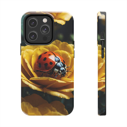 iPhone Case: Ladybug on Yellow Petals