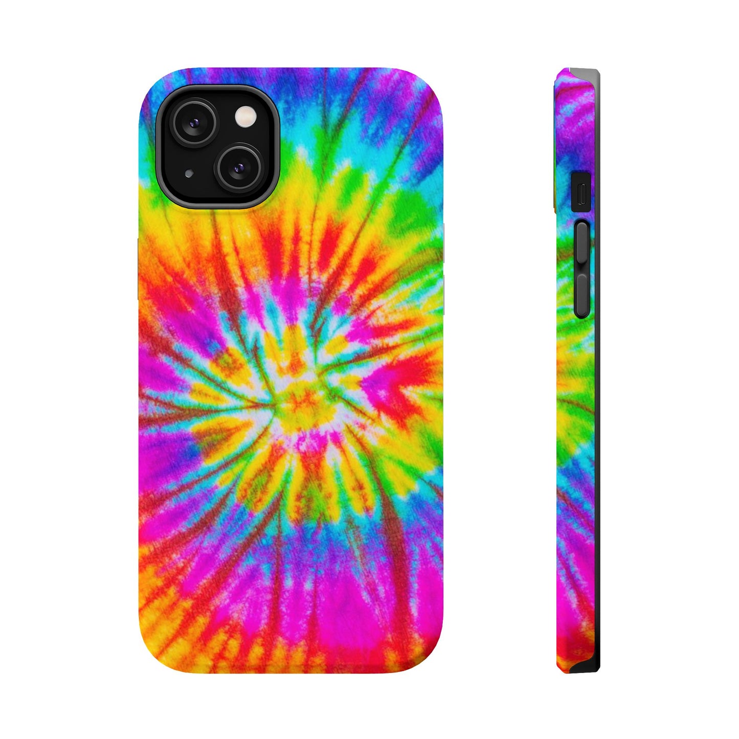 Rainbow Spiral Tie-Dye MagSafe Case – Vibrant Colors & Functionality