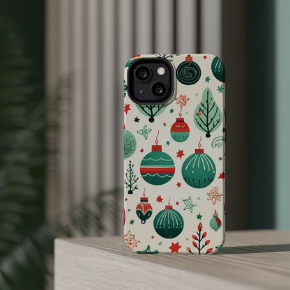 Vintage Christmas Ornaments Pattern – MagSafe iPhone Series Case