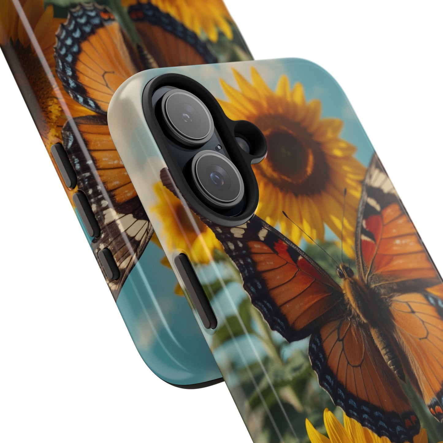 Vibrant Butterfly & Sunflower – iPhone Case