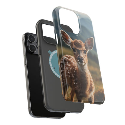 Gentle Fawn in Mountain Meadows MagSafe iPhone Case