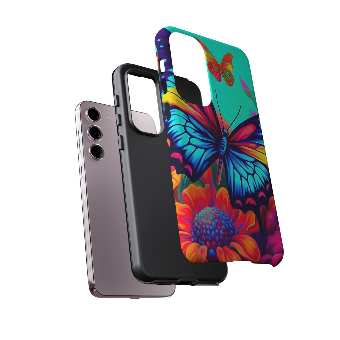 Vivid Butterfly & Floral Burst - Samsung Galaxy Case