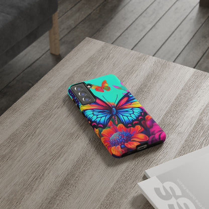 Vivid Butterfly & Floral Burst - Samsung Galaxy Case