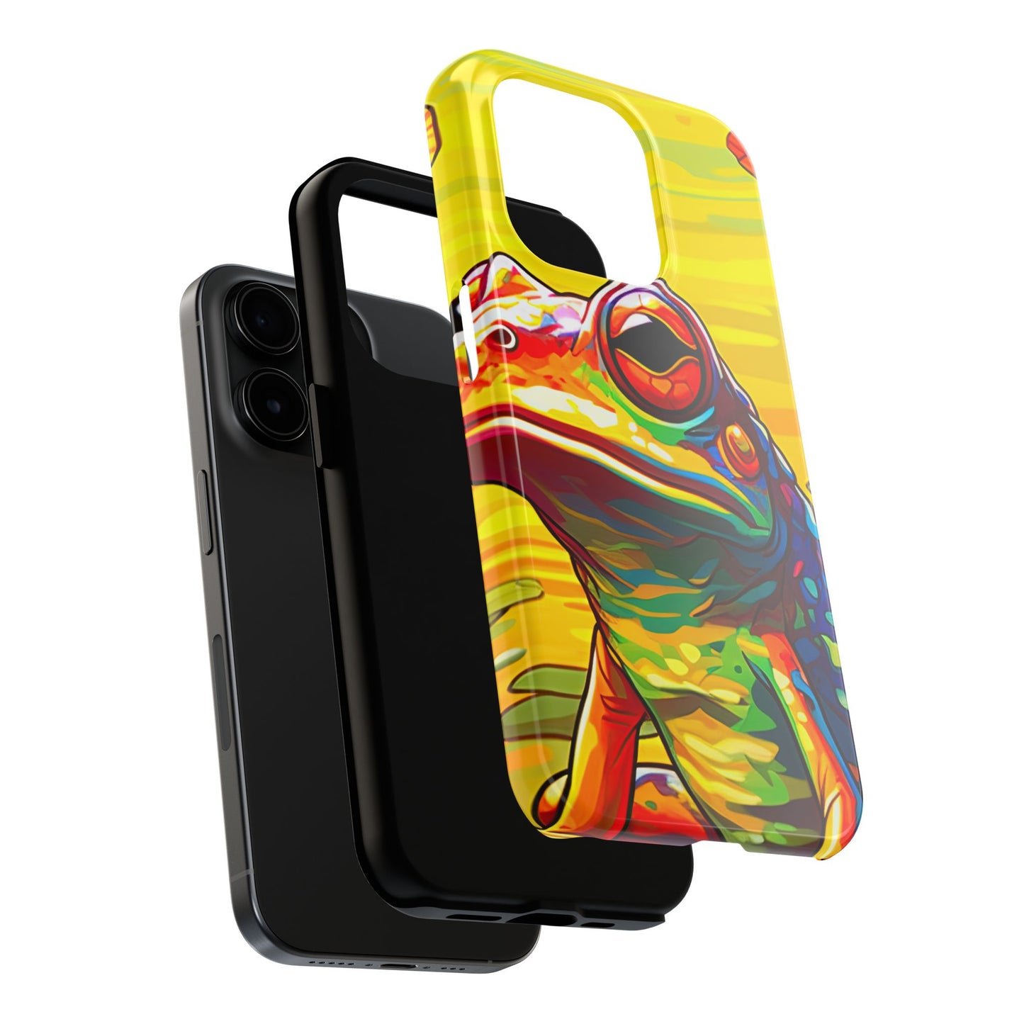 Vibrant Rainbow Frog Design – iPhone Series Case