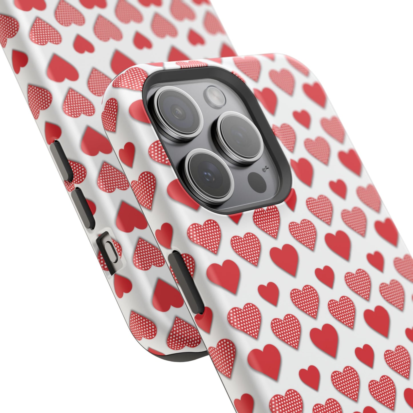 Red & Polka Dot Hearts MagSafe Case