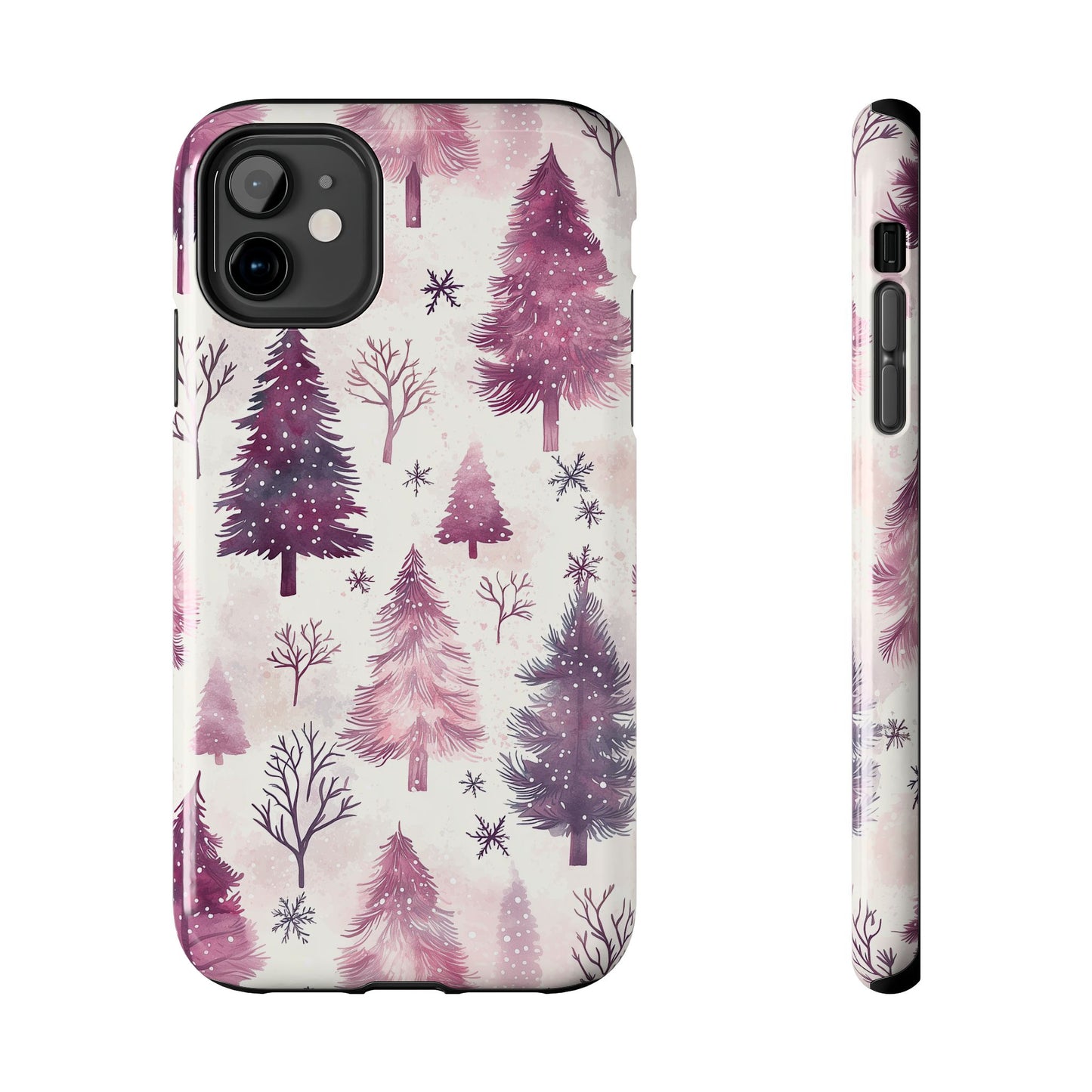 Winter Wonderland Purple Christmas Trees – iPhone Series Case