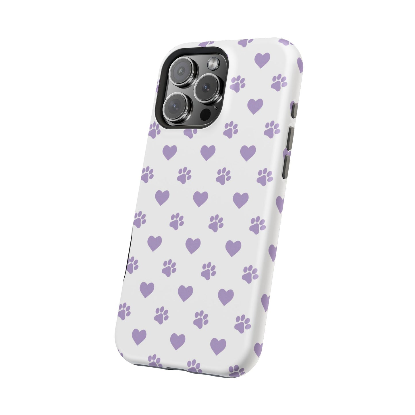 Paw Prints & Hearts – MagSafe iPhone Case with Adorable Pet-Lover Design