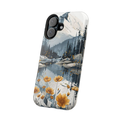 Silver Alpine Wildflower iPhone Case