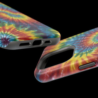 Retro Rainbow Tie-Dye MagSafe Case – Swirl Design