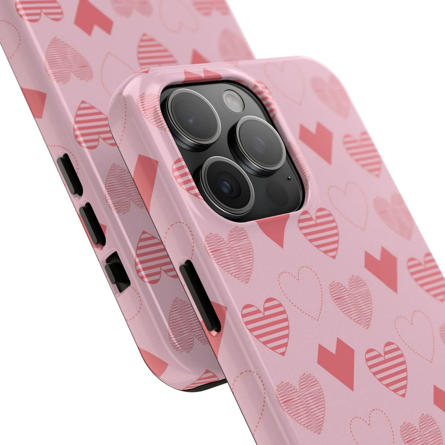 Striped Hearts iPhone Case