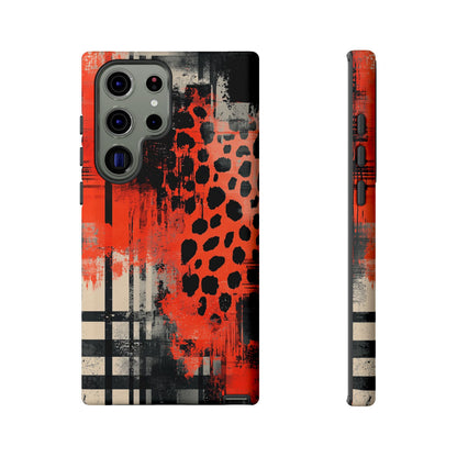 Cheetah Plaid Case – Red & Black Pattern