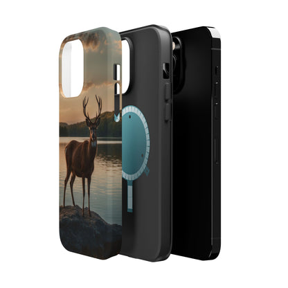 Majestic Stag at Sunset – MagSafe iPhone Case