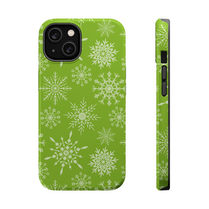 Green Snowflake Pattern – MagSafe iPhone Series Case