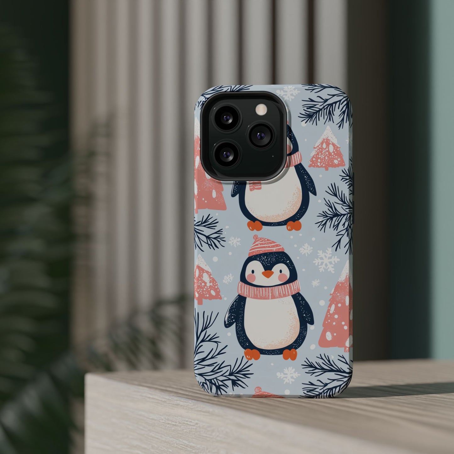 Penguin in Winter Wonderland MagSafe iPhone Case