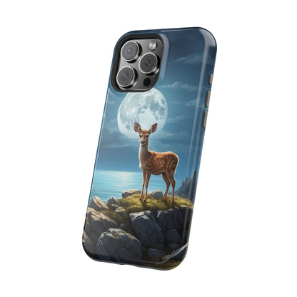 Enchanted Fawn Under the Moonlit Sky MagSafe iPhone Case